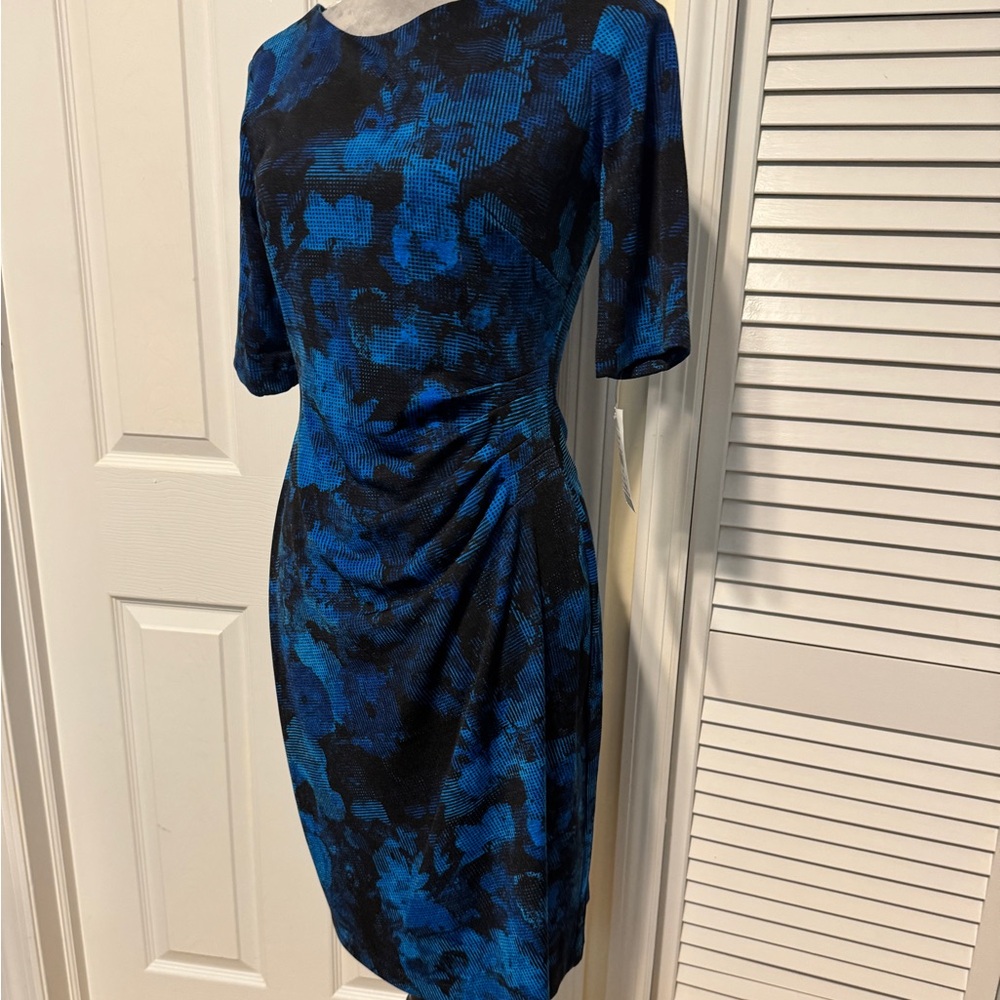 Connected Apparel Printed Side Cinch Dress 4P